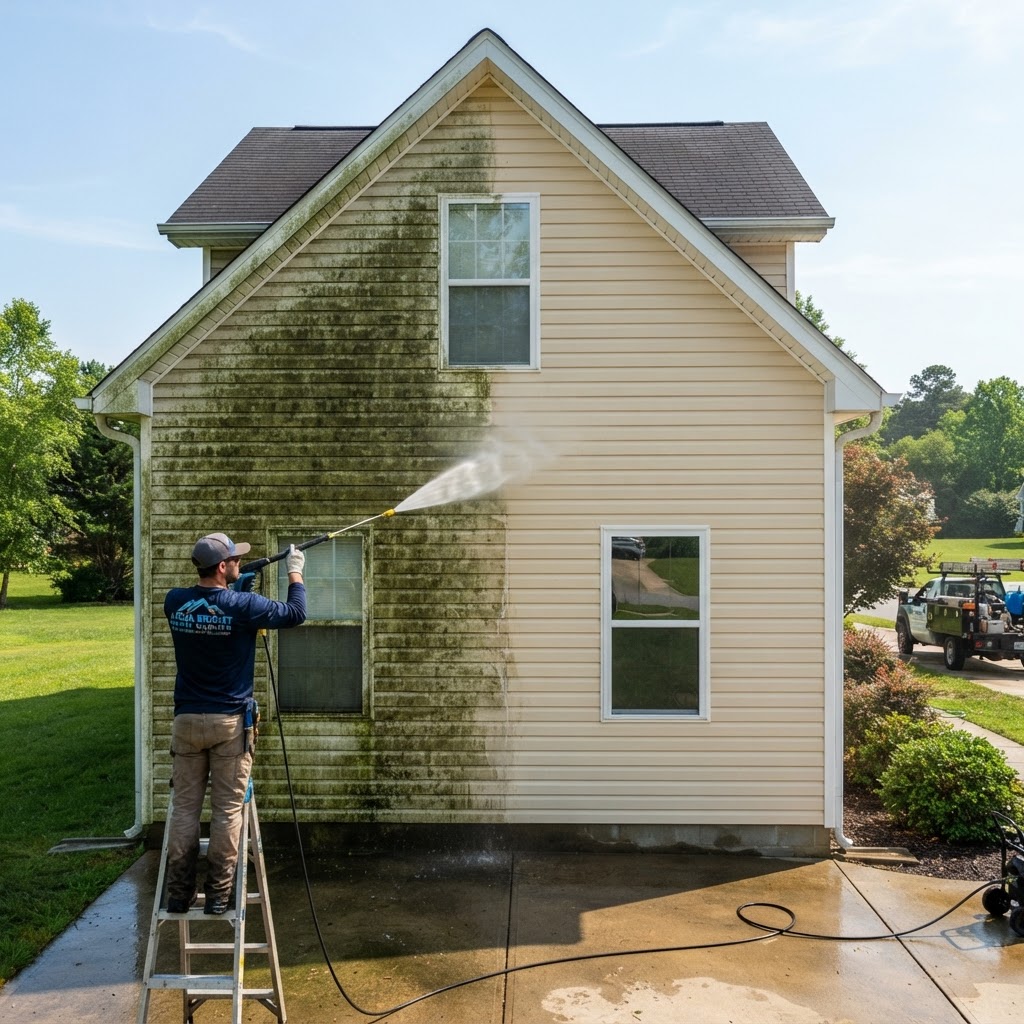 House wash before and after